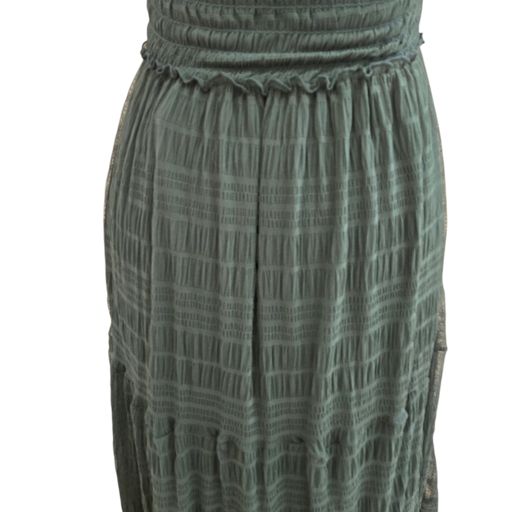 Max Studio Dark Emerald Green Flutter Sleeve Ruch… - image 7